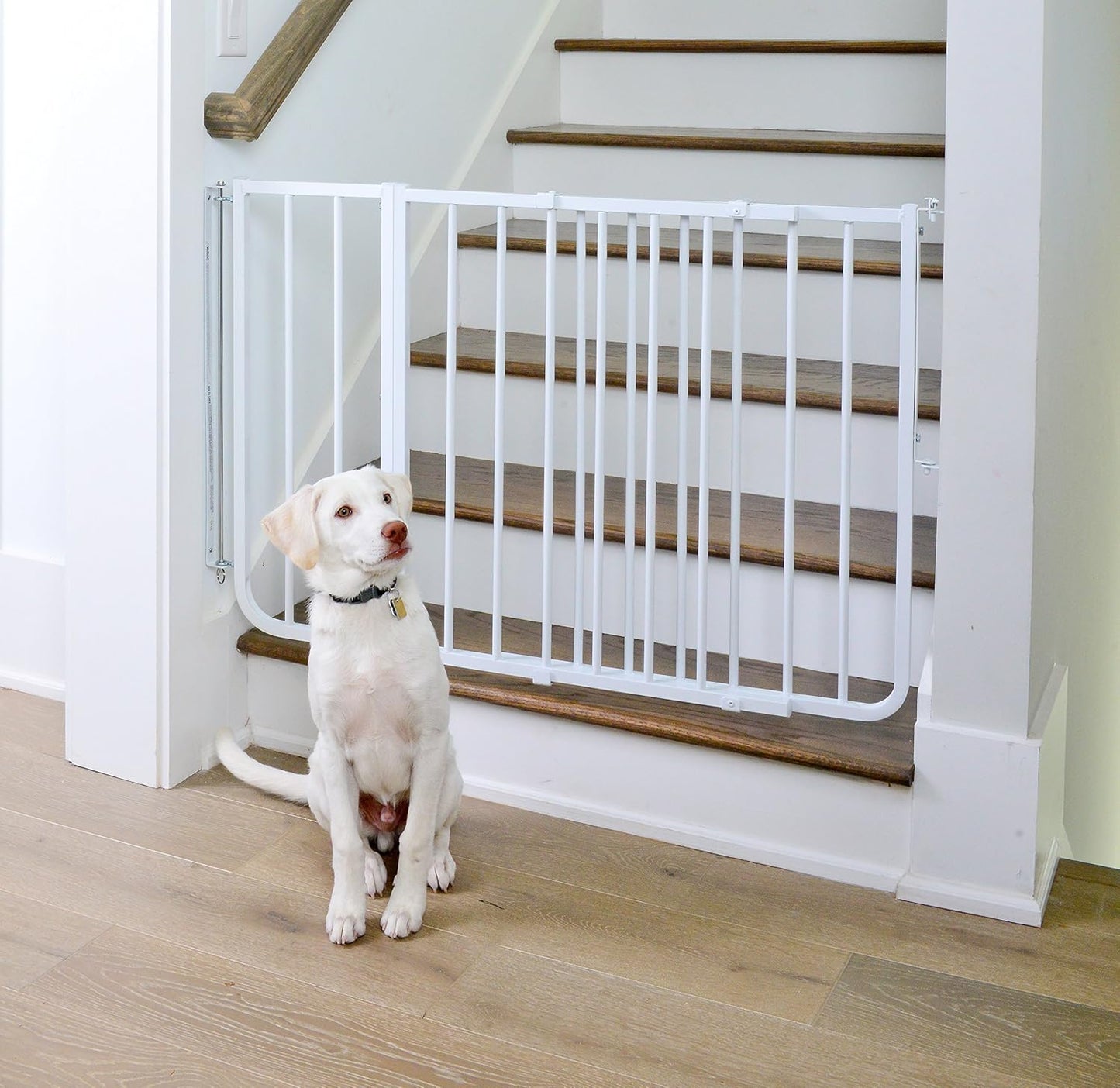 BX1 Baby Gate Extension - Fits Safety Gates - 10.5 Inch Wide Dog Gate Extension - White