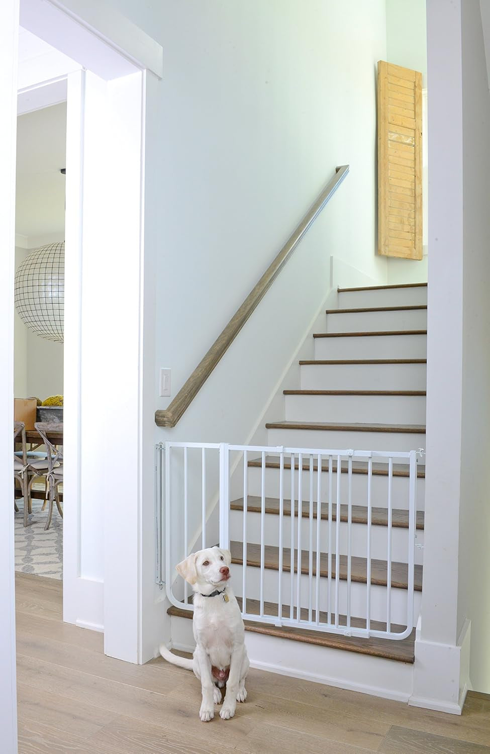 BX1 Baby Gate Extension - Fits Safety Gates - 10.5 Inch Wide Dog Gate Extension - White
